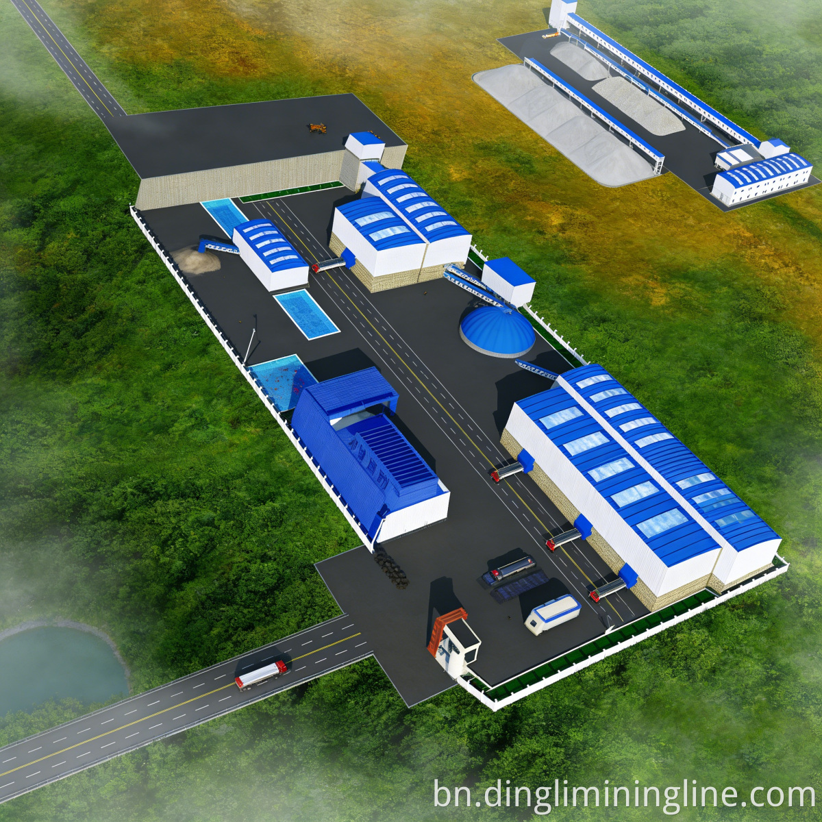 Low-Dust Stone Production Line